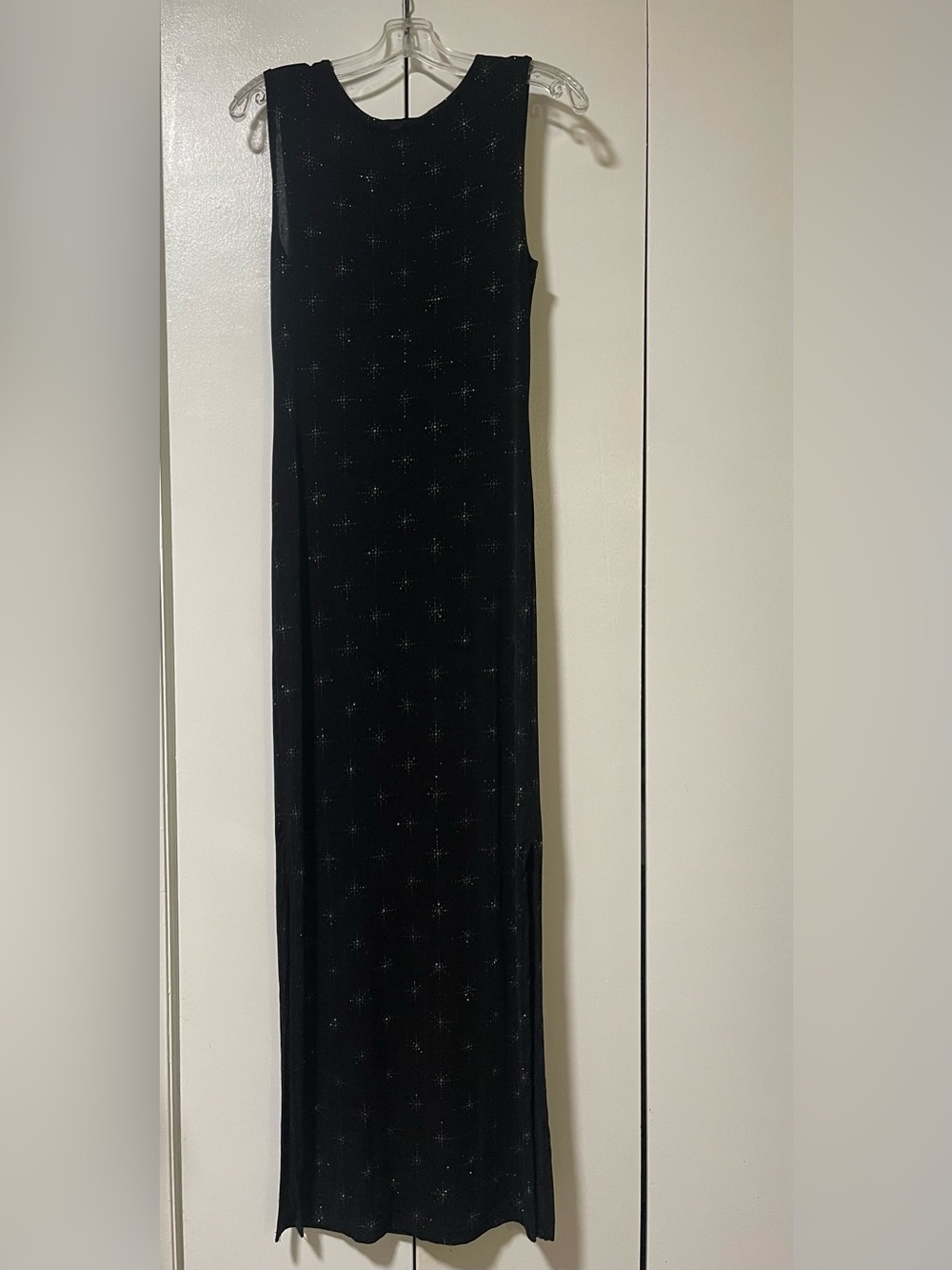 Sleeveless Black Maxi Dress with Sparkles!